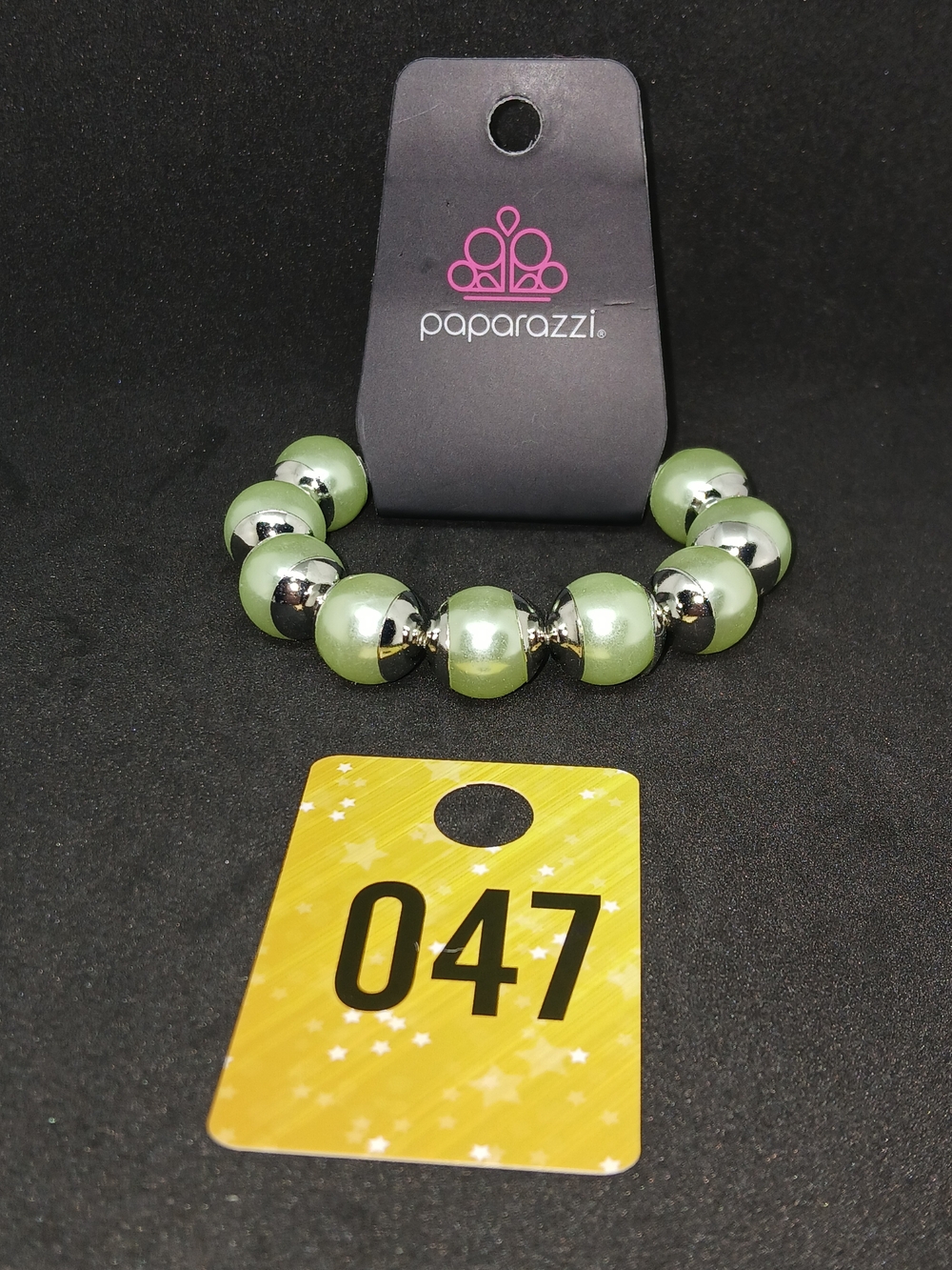 Paparazzi Lt. Lime Green Beaded Stretch Bracelet